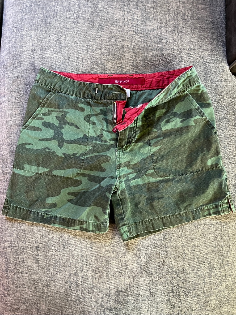 Rip Curl Girl Green and Red Casual Shorts